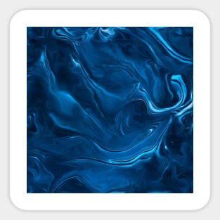 BLUE LIQUID MARBLE DESIGN Sticker